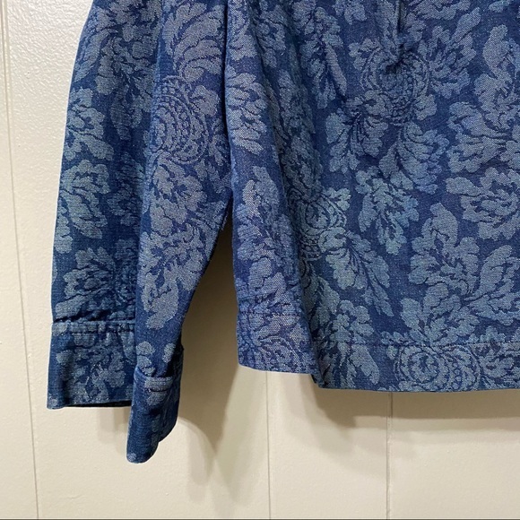 Venezia 14/16 Blue Floral Denim Snap Button Jacket - Picture 4 of 11